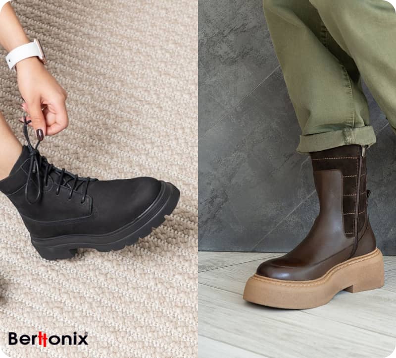 کفش نیم بوت لژدار زنانه